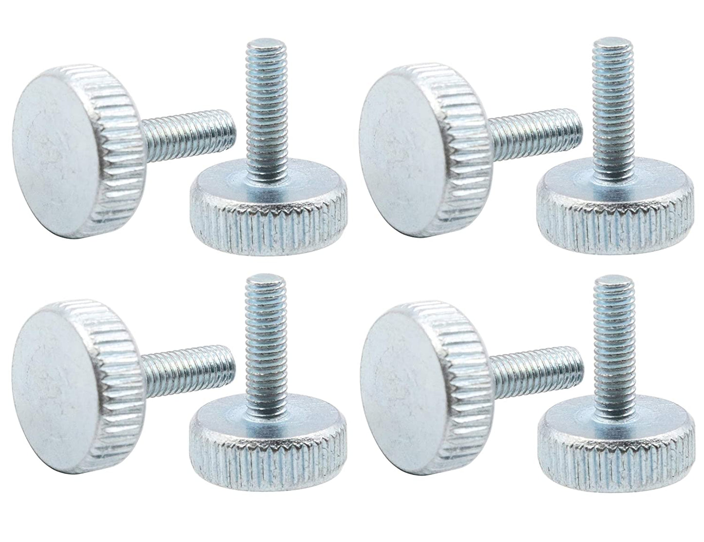 Goldenwarm M3 x 10mm Flat Knurled Head Fully Threaded Thumb Screws（30pec)