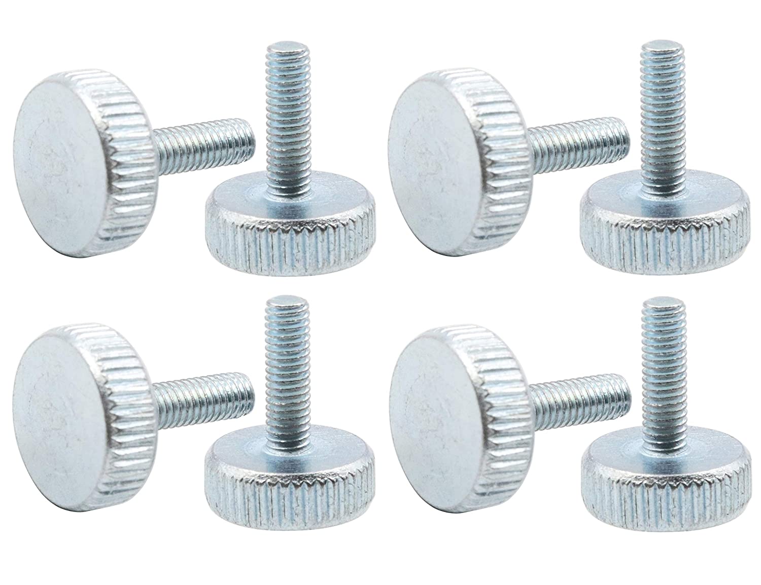 Goldenwarm M3 x 10mm Flat Knurled Head Fully Threaded Thumb Screws（30pec)