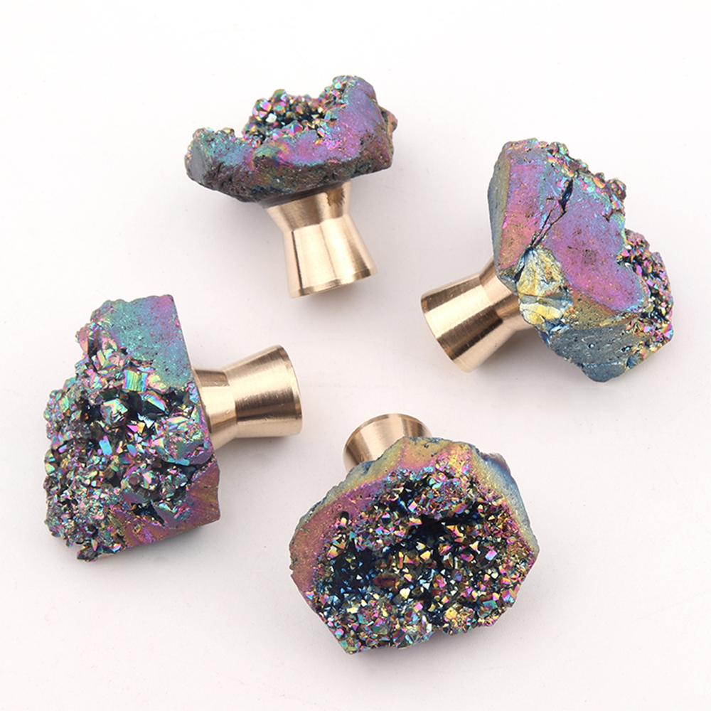 Shining Crystal Single Hole Crystal Wardrobe Knob