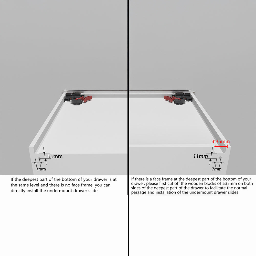 Silver Soft Close Undermount Slides Drawer Slides