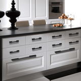 Solid Aluminum Alloy Modern Black Long Cabinet and Drawer Handles