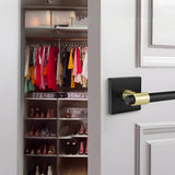 Zinc Alloy Black Gold Interior Door Handle Heavy Duty Door Lever
