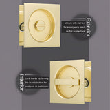 Square Pocket Door Lock with Pull