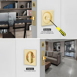 Square Pocket Door Lock with Pull