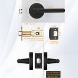 Zinc Alloy Gold Black Door Lever Handles