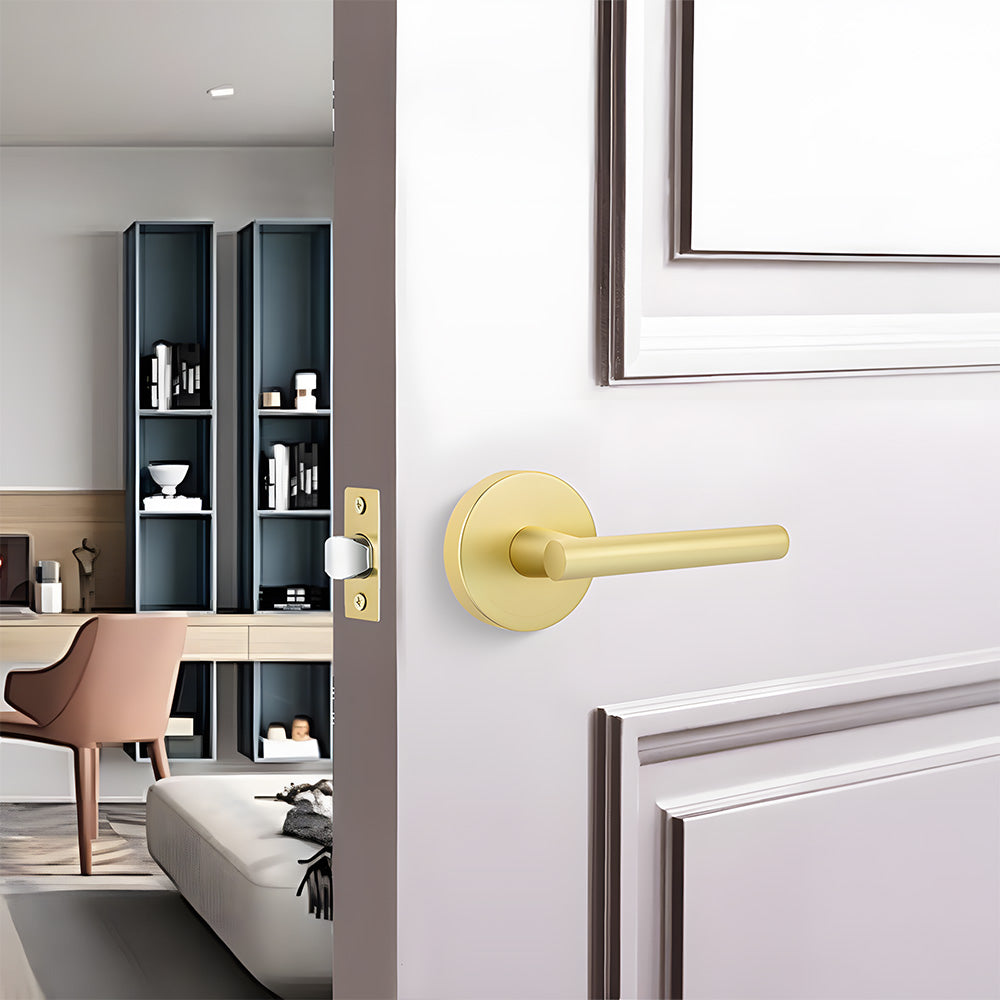 Zinc Alloy Gold Black Door Lever Handles