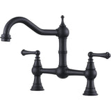 Solid Brass 2 Hole Kitchen Sink With Faucet