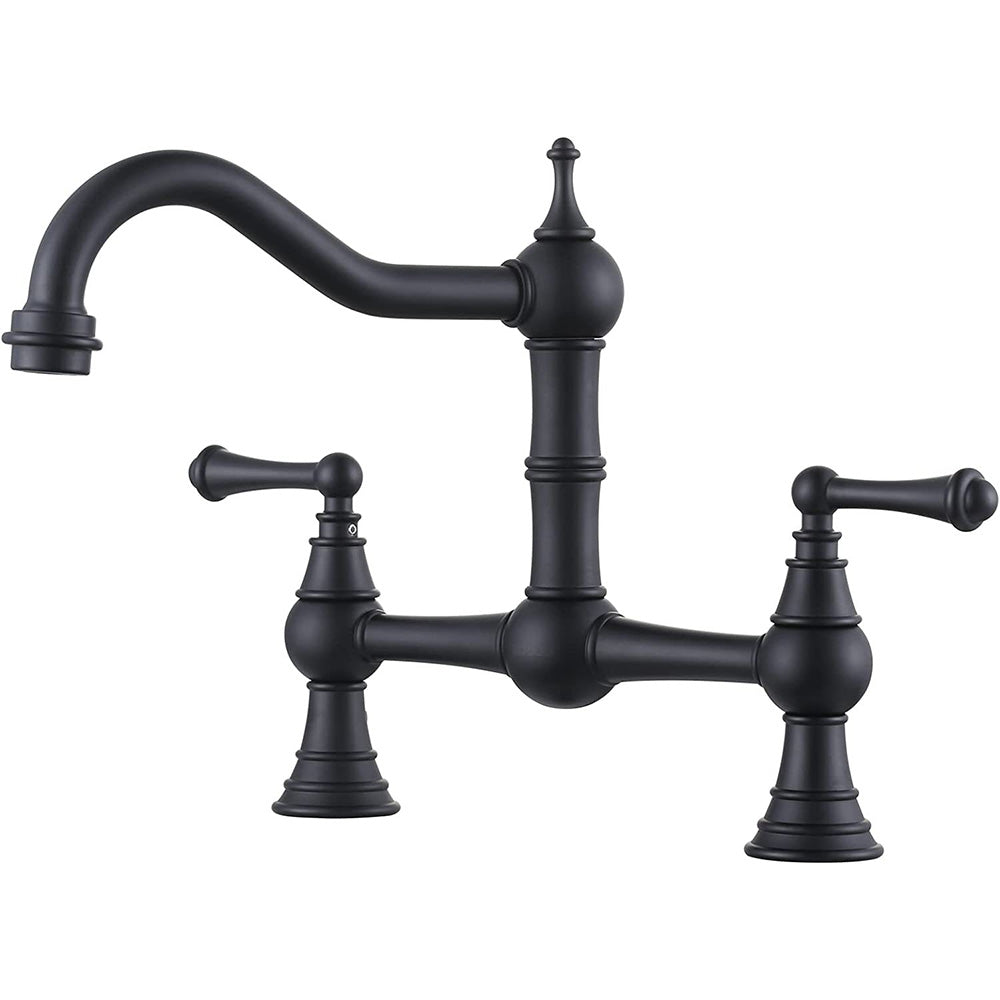 Solid Brass 2 Hole Kitchen Sink With Faucet