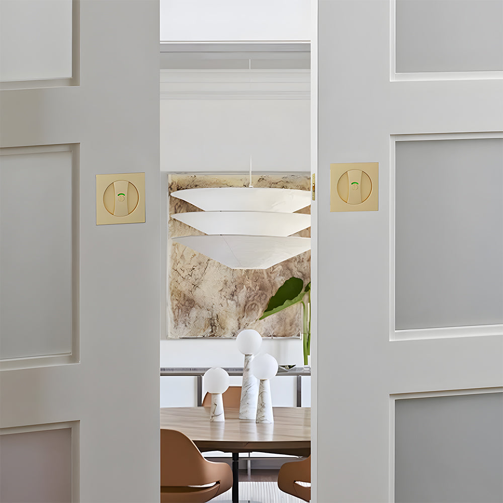 Square Keyless Pocket Door Lock with Indicator