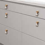 Modern Zinc Alloy Leather Cabinet Drawer Handles and Knobs