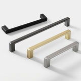 Classic Square Zinc Alloy Kitchen Cabinet Handles and Knobs