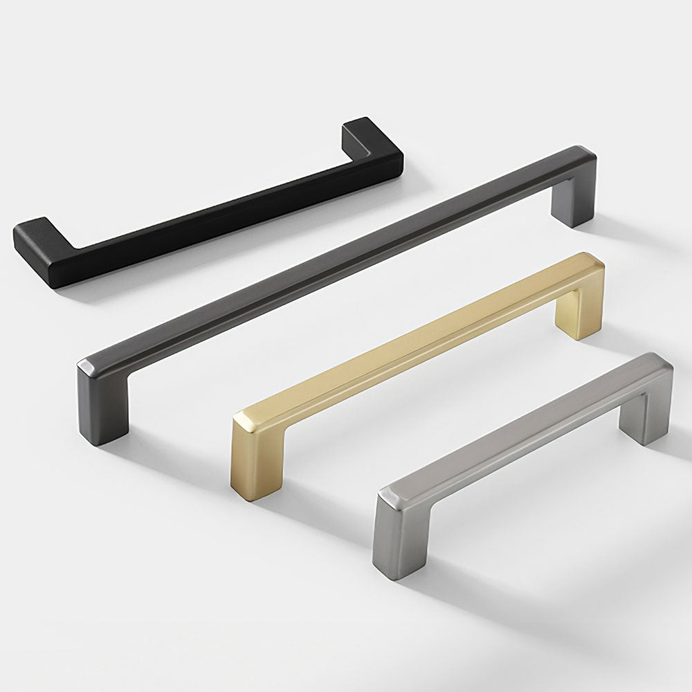 Classic Square Zinc Alloy Kitchen Cabinet Handles and Knobs