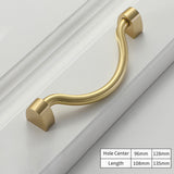 Modern Brass Drawer Handles Drop Bail Pulls Kitchen Cabinet Handles
