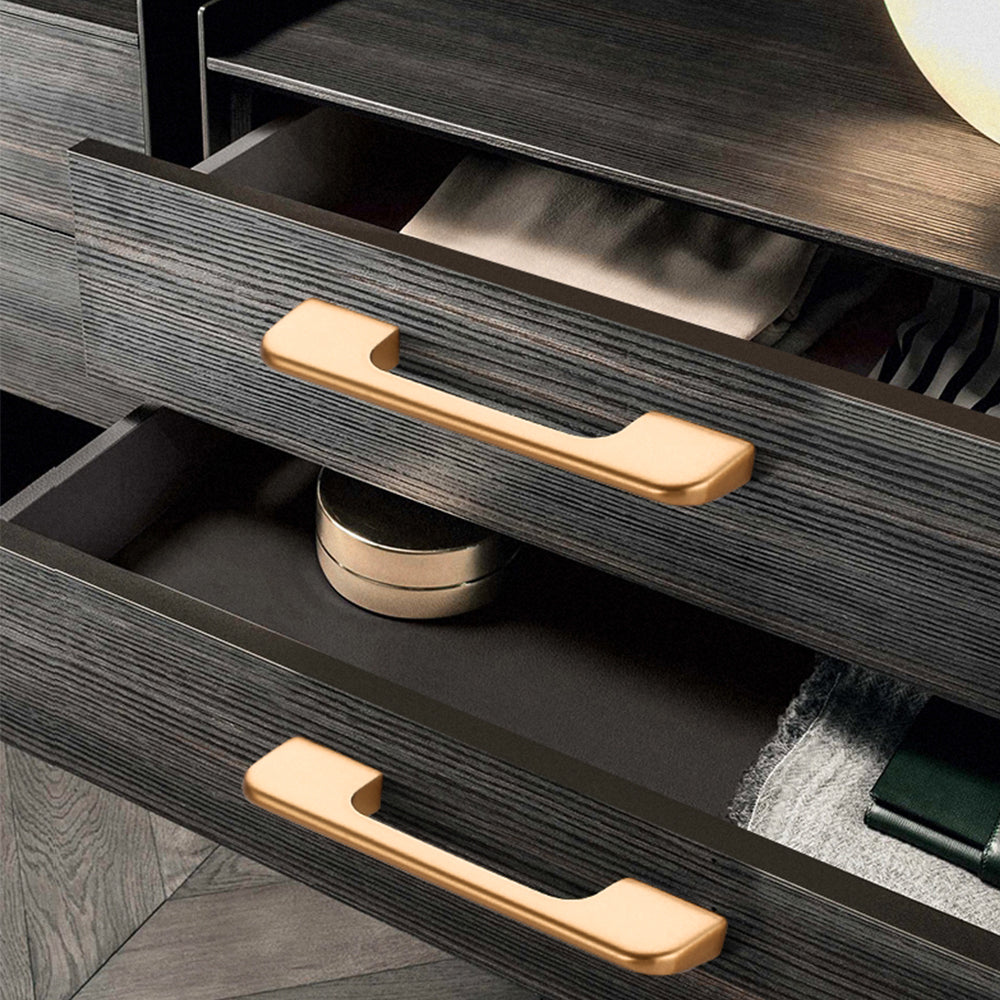 Solid Aluminum Alloy Modern Black Long Cabinet and Drawer Handles