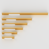 Black Aluminum Alloy Modern Slimline Unique Cabinet Pulls and Drawer Handles