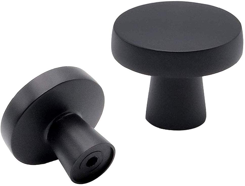 Black Round Cabinet Knobs for Bathroom