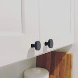 Black Round Cabinet Knobs for Bathroom