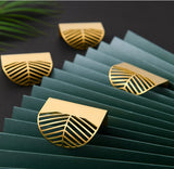 Gold Leaf Brass Cabinet Wardrobe Pulls Drawer Knobs