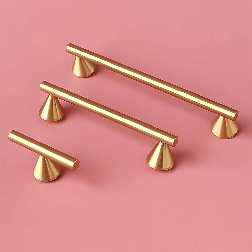 Unique Design Cone-shaped Feet Brass Cabinet Pulls