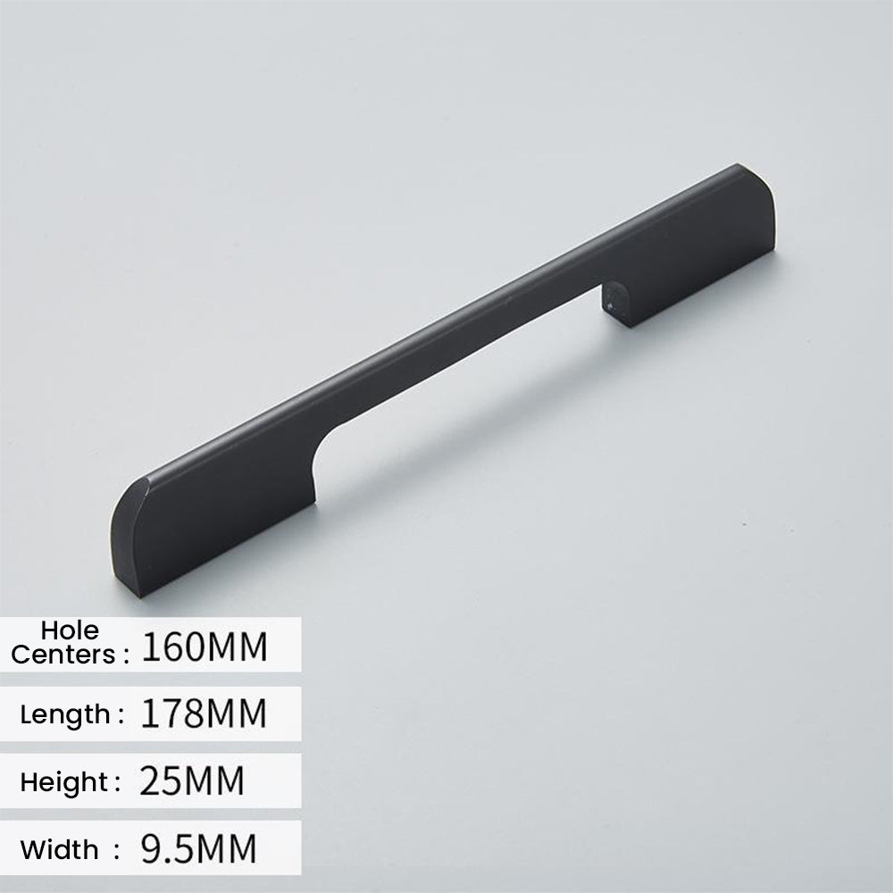 Modern Black Long Cabinet and Drawer Handles