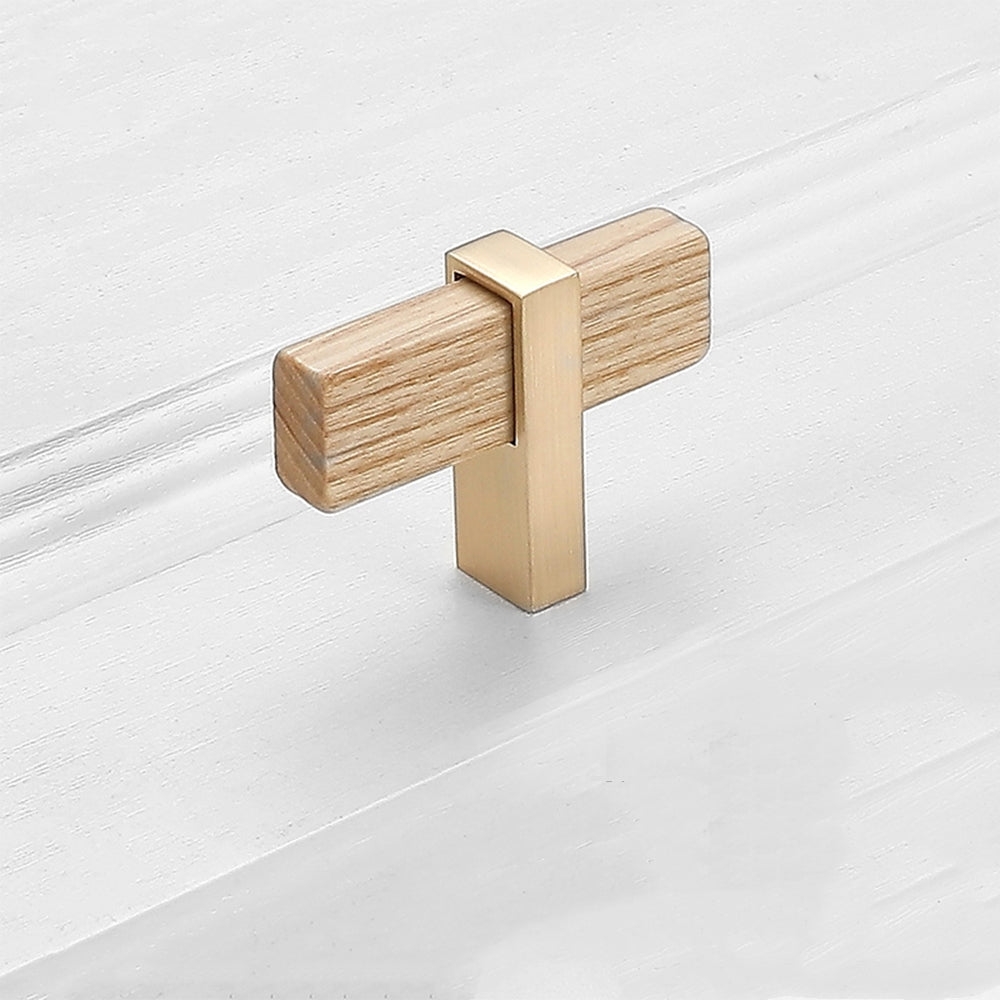 Square Wooden Walnut Kitchen Cabinet Handle