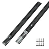 Black 3-Section Full Extension Soft Close Side Mount Ball Bearing Drawer Slides