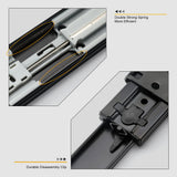 Black 3-Section Full Extension Soft Close Side Mount Ball Bearing Drawer Slides