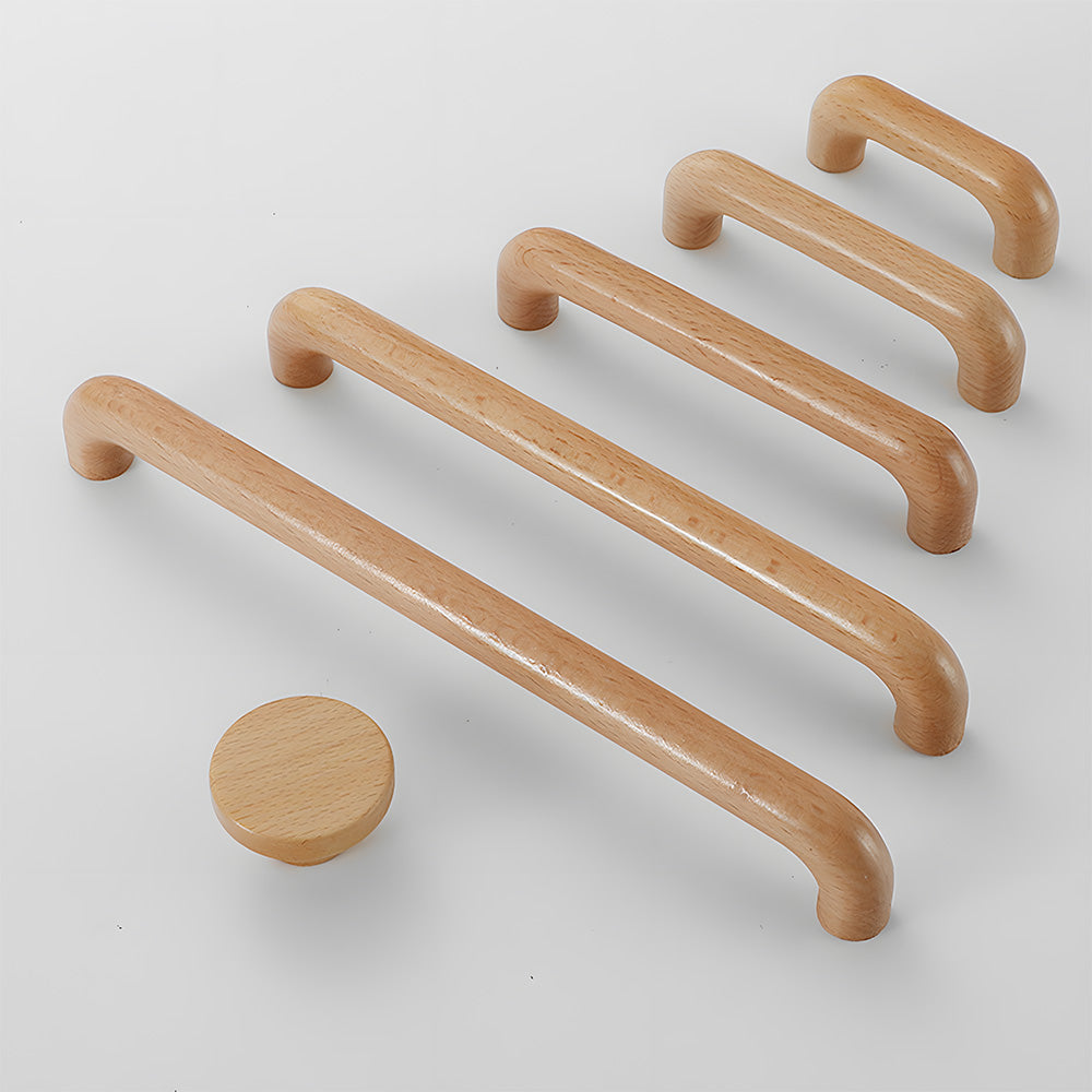 Nordic Solid Wood Cabinet Door Wardrobe Handle