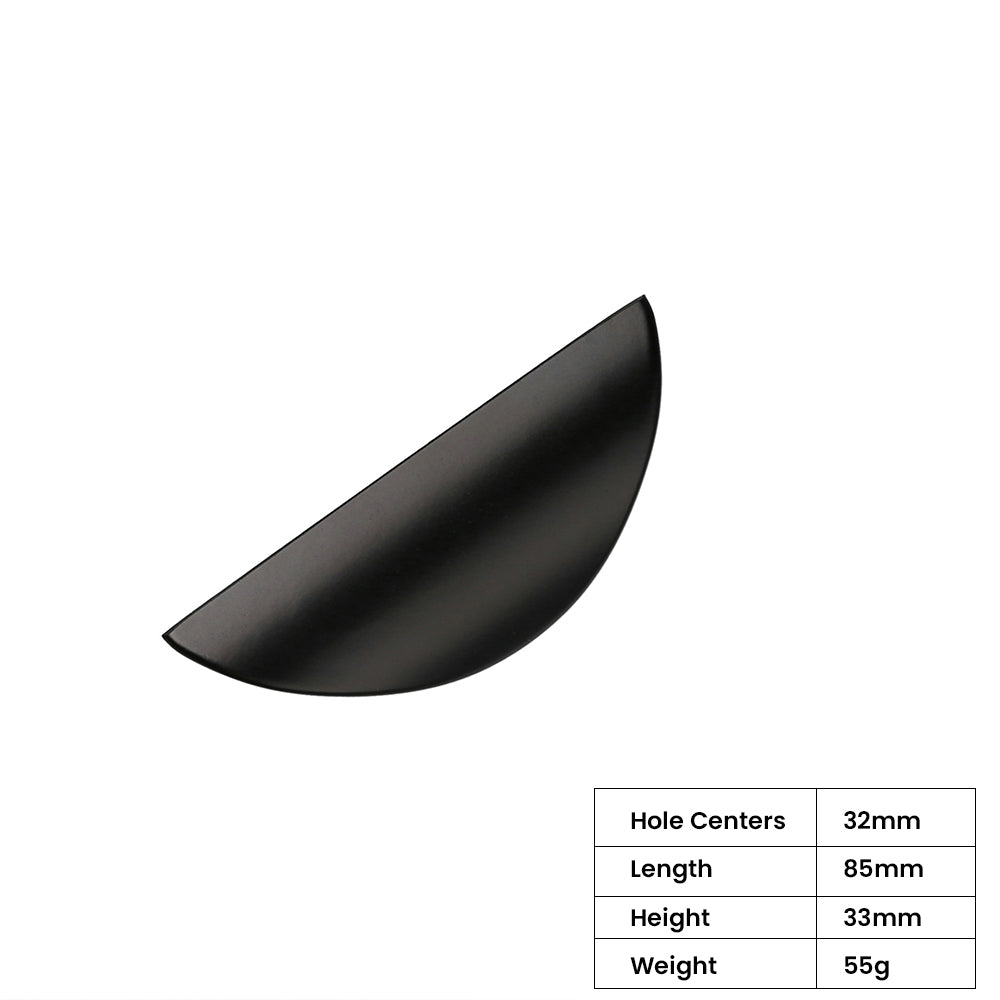 Half Moon Finger Edge Cabinet Handles Door Hardware