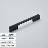 Modern Black Long Cabinet and Drawer Handles