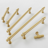 Gold Modern Brass Kitchen T-Bar Cabinet Drawer Pulls