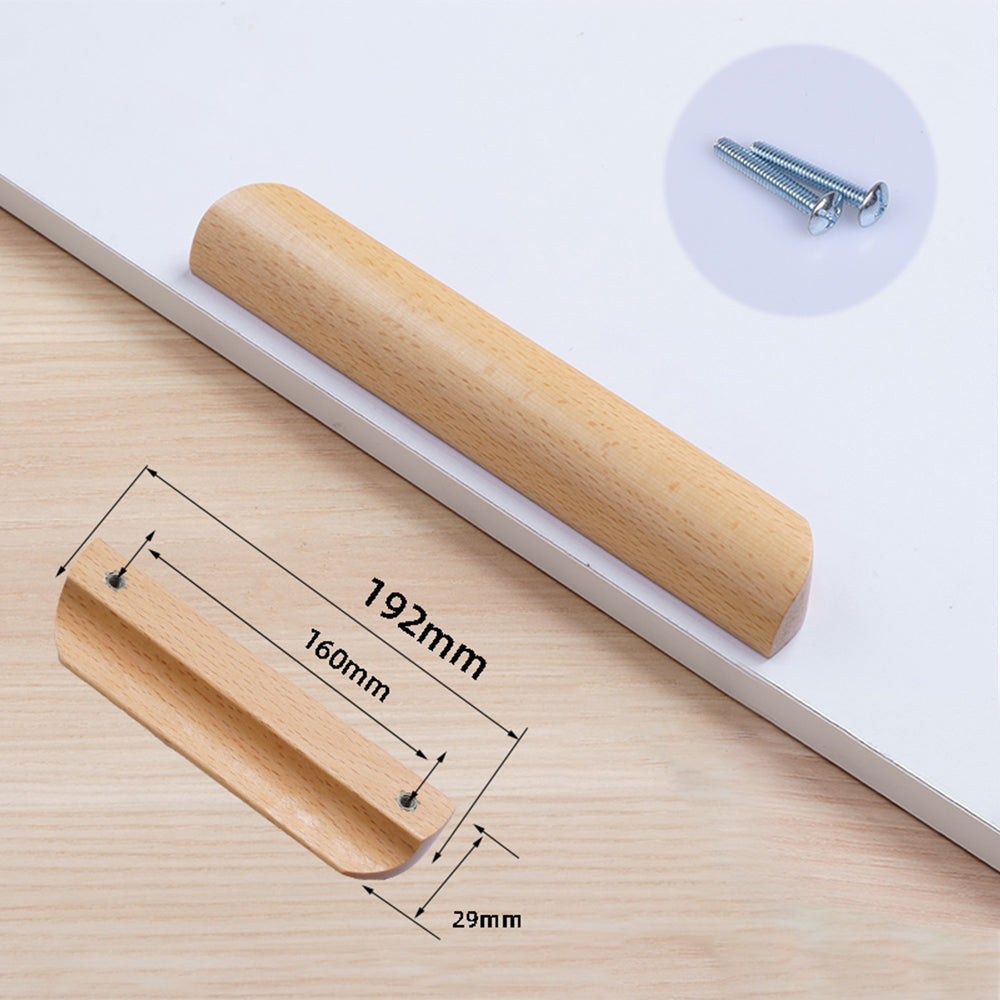 Morden Solid Wood Cabinet Drawer Pulls Wardrobe Handles Knobs for Home