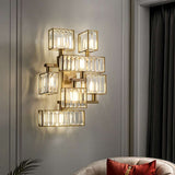 crystal and brass wall lighting