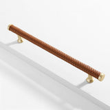 Fashionable Zinc Alloy Leather Drawer Cabinet Handle