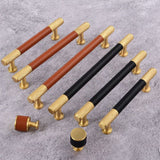 Cowhide Pure Brass Modern Simple Drawer Cabinet Handle