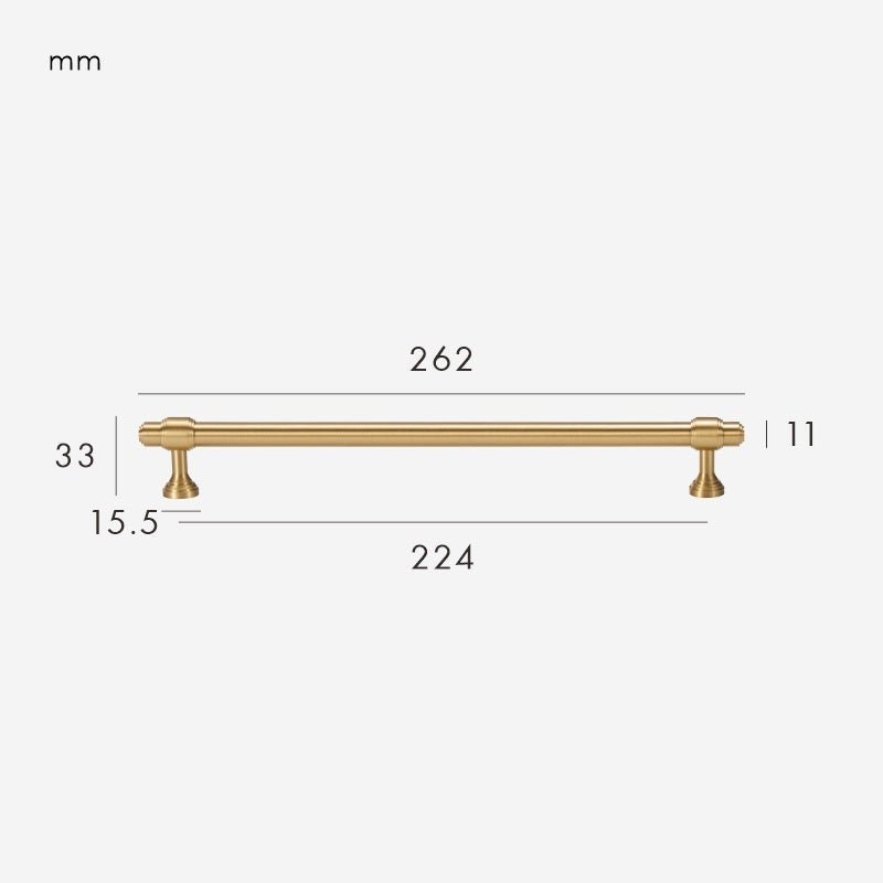 Gold Modern Brass Kitchen T-Bar Cabinet Drawer Pulls
