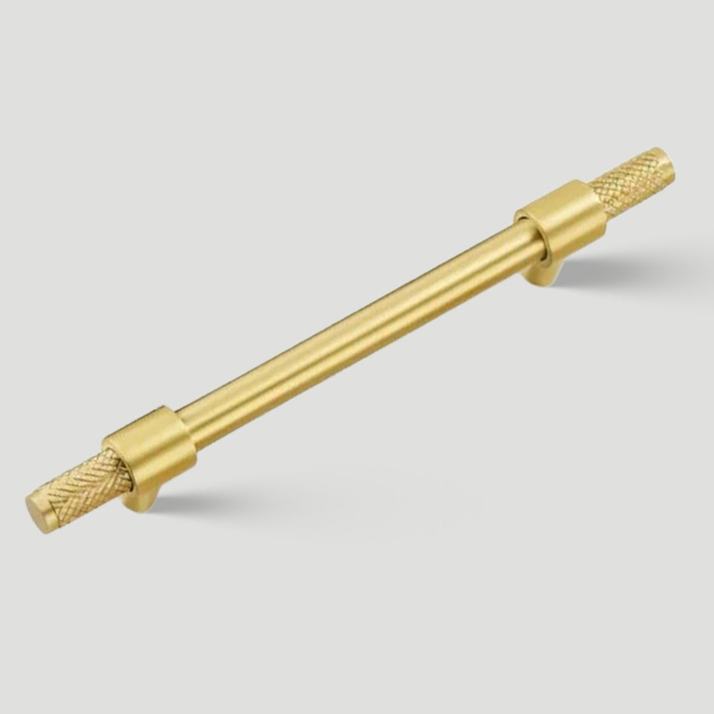 Solid Brass Knurled Kitchen T-Bar Cabinet Pulls