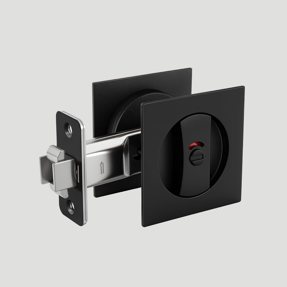 Square Keyless Pocket Door Lock with Indicator