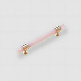 French Crystal Marble Brass Cabinet Drawer Handle
