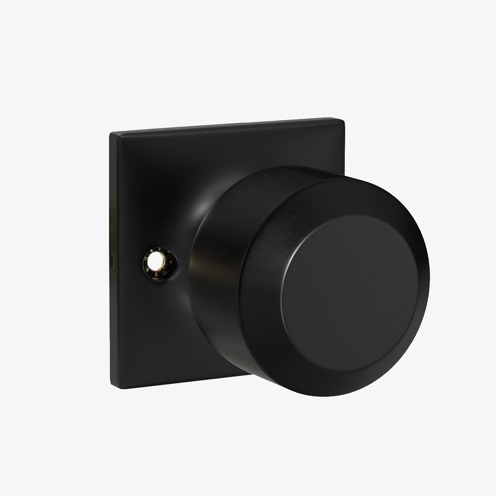 Black Simple Round Dummy Door Knob for French Doors