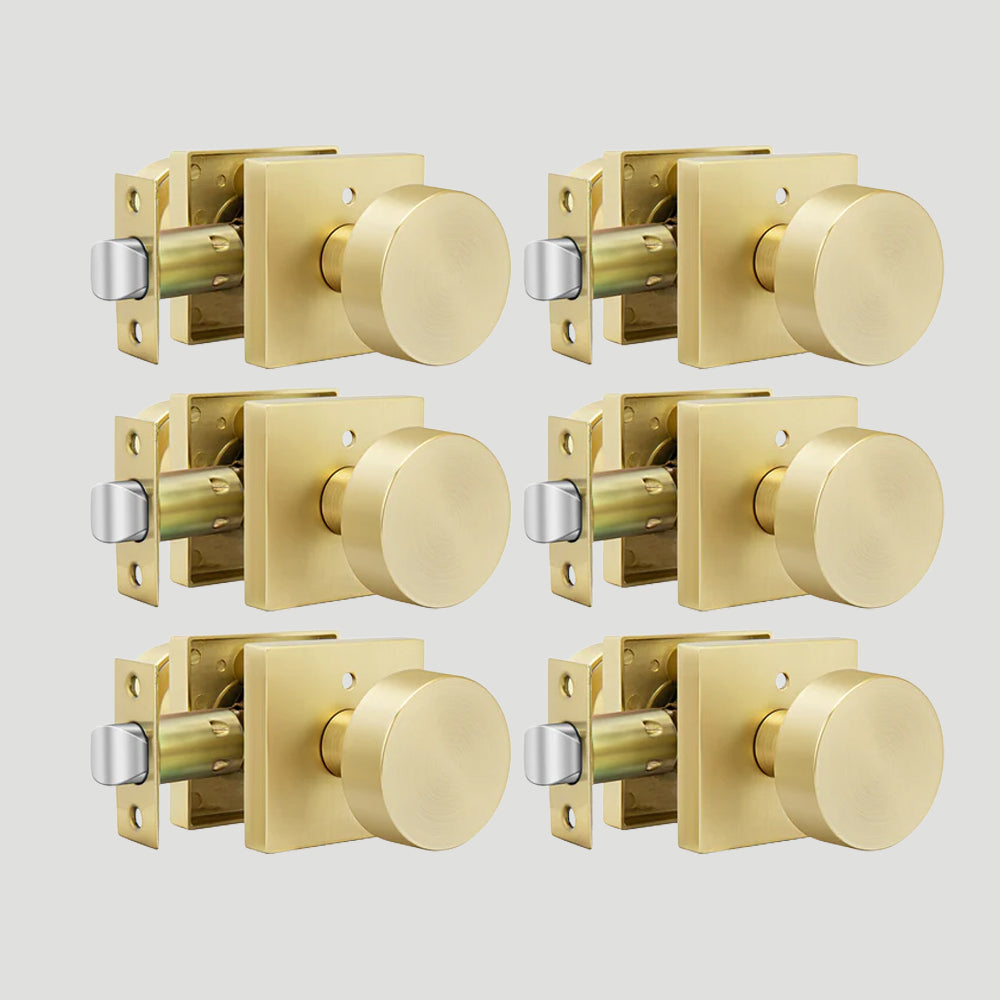 Zinc Alloy Square Passage Interior Door Knobs for Bedroom