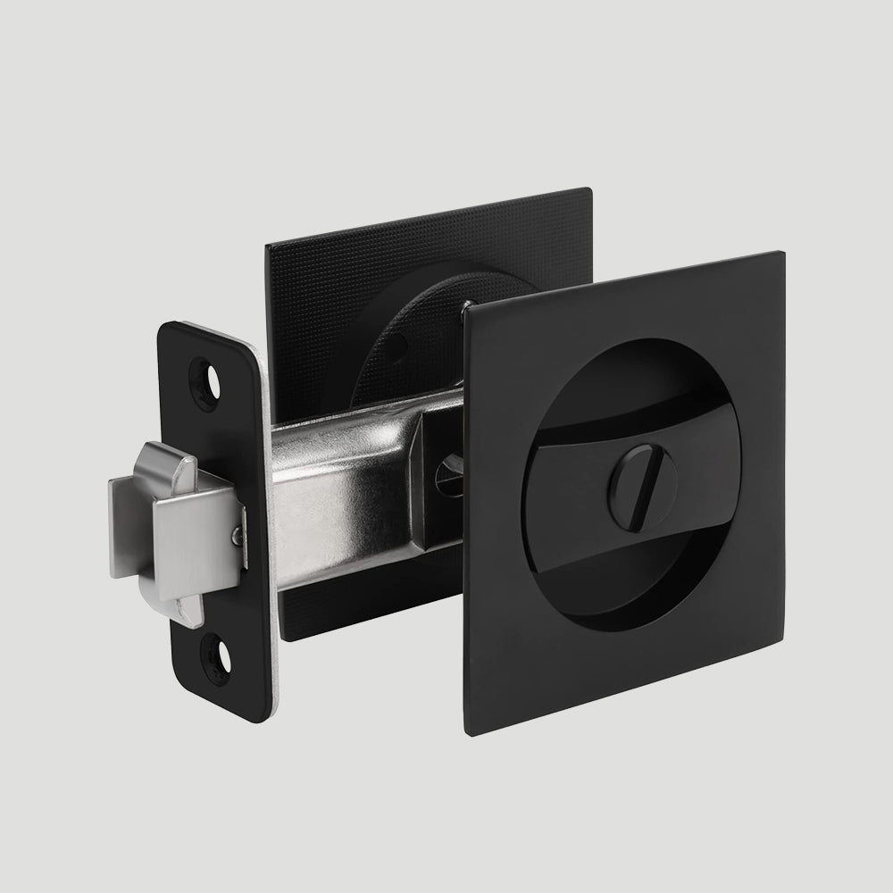 Square Keyless Pocket Door Lock with Indicator
