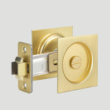 Square Pocket Door Lock with Pull