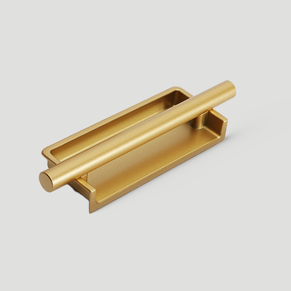Art Deco Aluminum Alloy Recessed Door Pulls Cabinet Handles