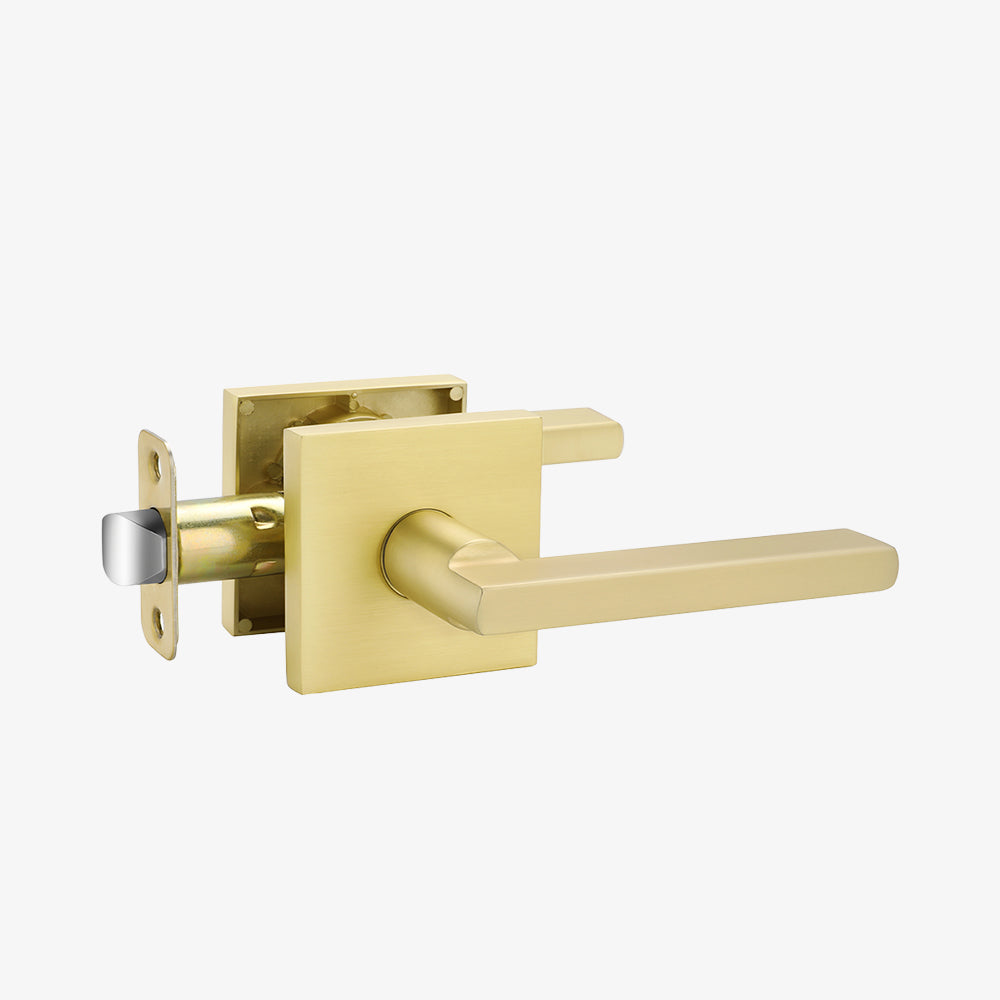 Brushed Gold Decorative Interior Door Lever Door Handle