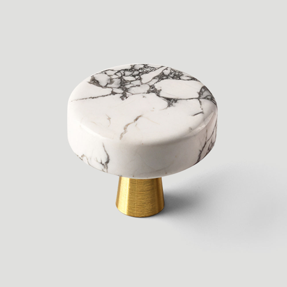 Light Luxury Brass Crystal Single Hole Knob