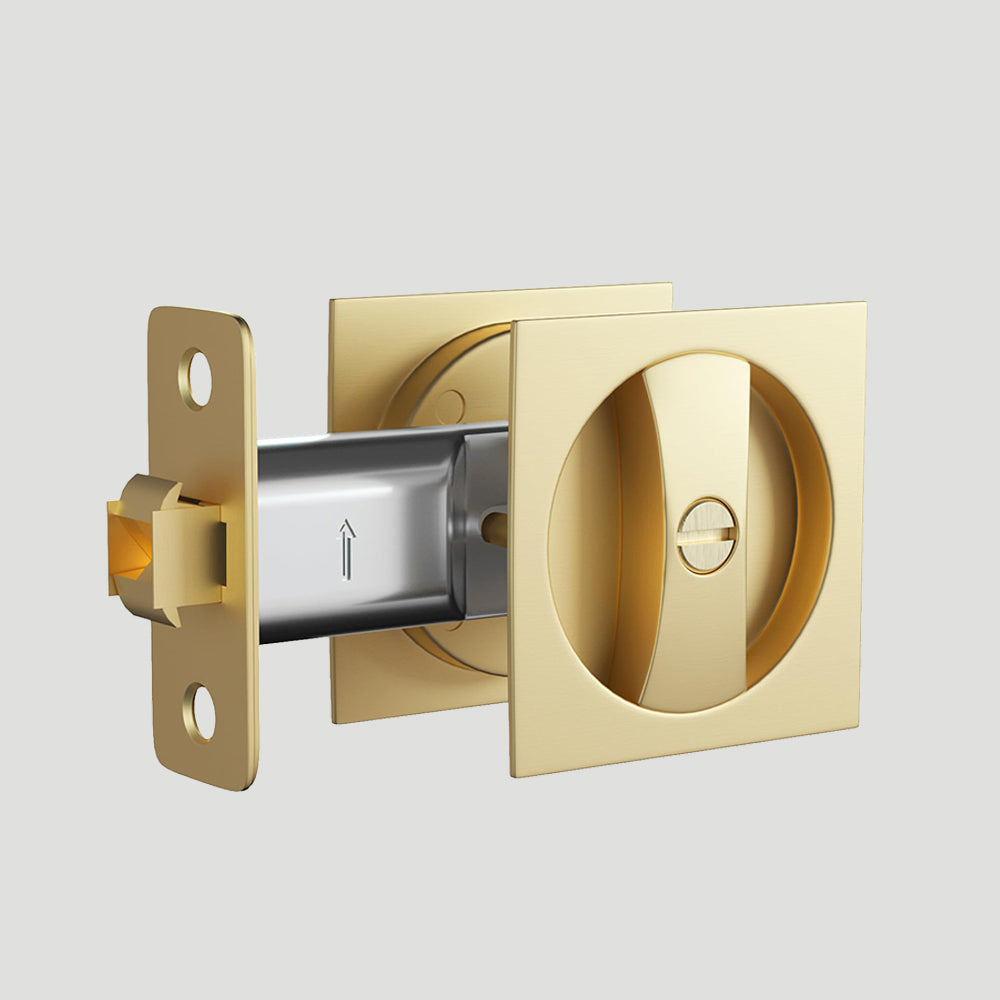 Square Keyless Pocket Door Lock with Indicator