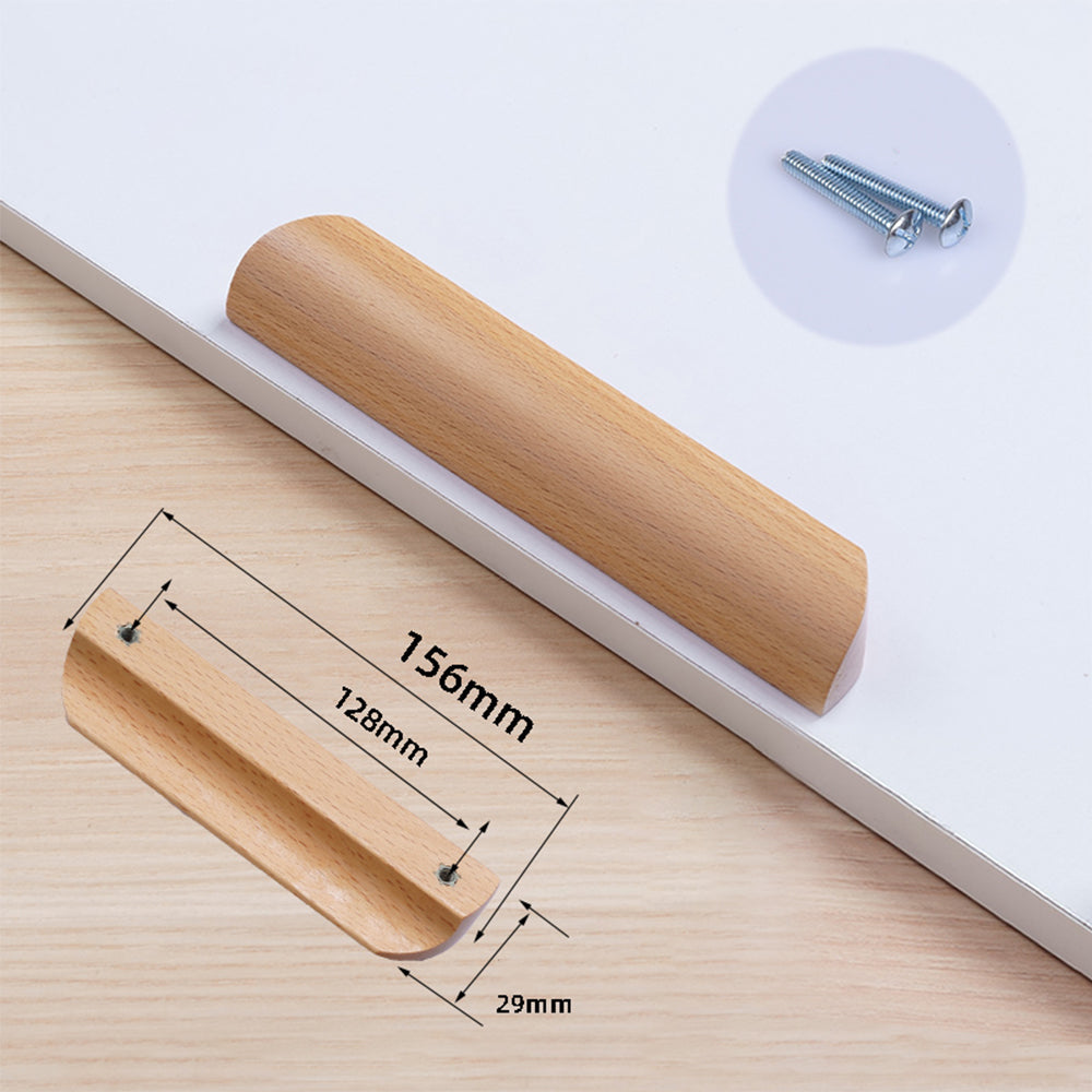 Morden Solid Wood Cabinet Drawer Pulls Wardrobe Handles Knobs for Home