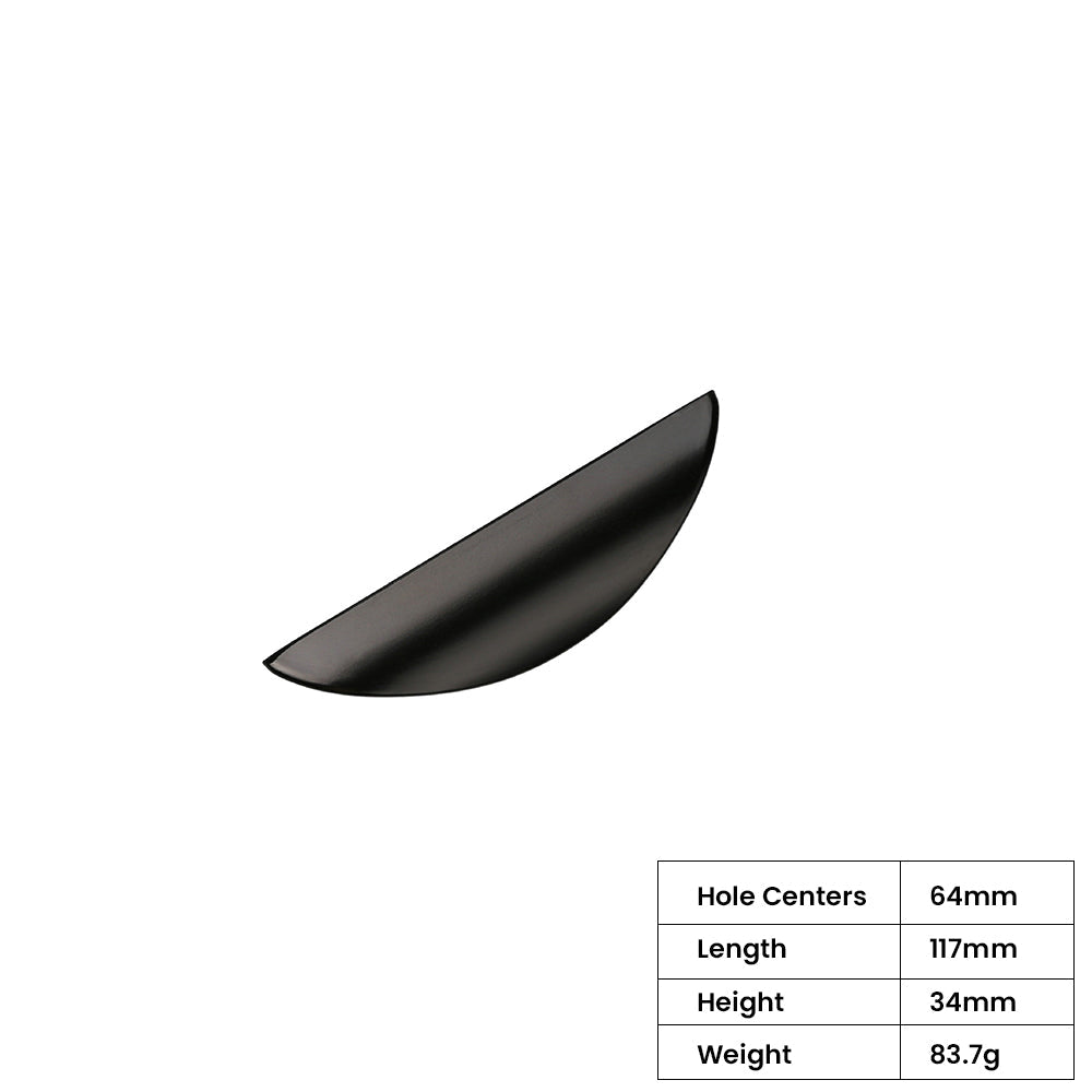 Half Moon Finger Edge Cabinet Handles Door Hardware