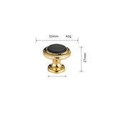 Luxury Zinc Alloy Black Gold Cabinet Handles